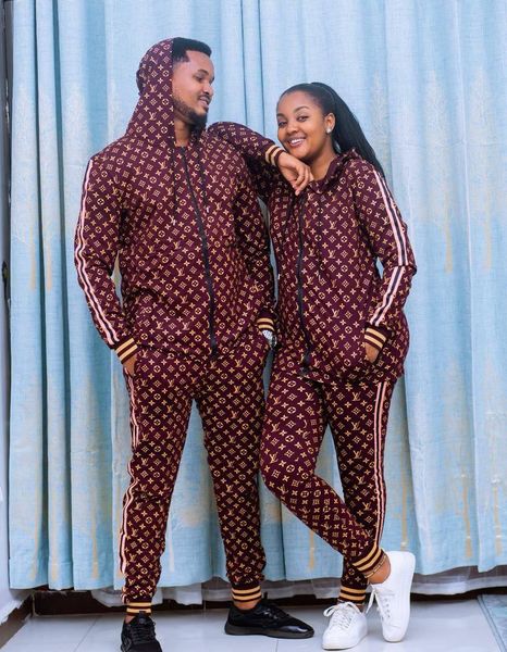 Buy online LV His and Hers Tracksuits Set at low price get delivery worldwide